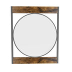 miroir bois et fer