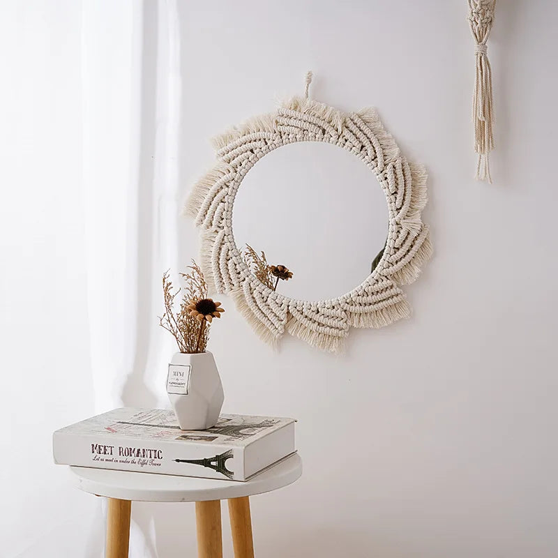 miroir macramé design en situation 2