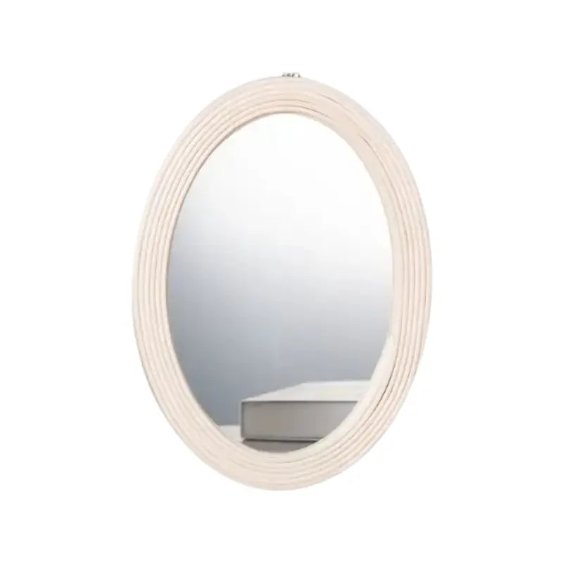 Miroir rotin blanc