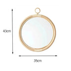 Les dimensions du miroir rotin déco