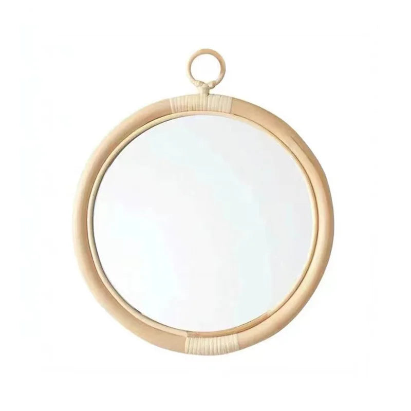 Le miroir rotin déco avec dimensions indiquées