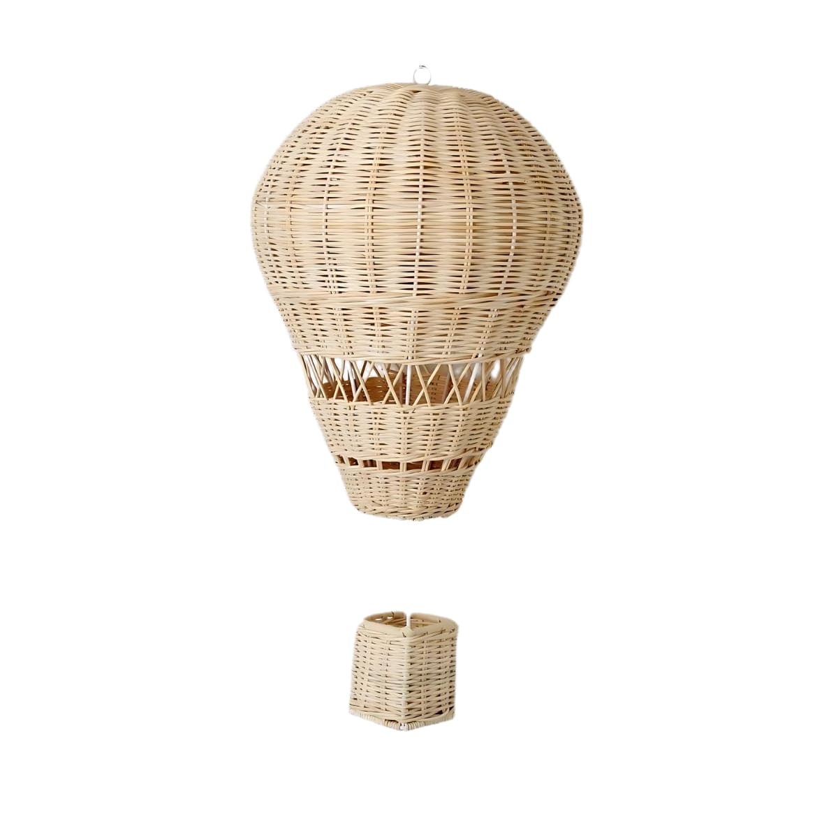 Montgolfière décorative en rotin