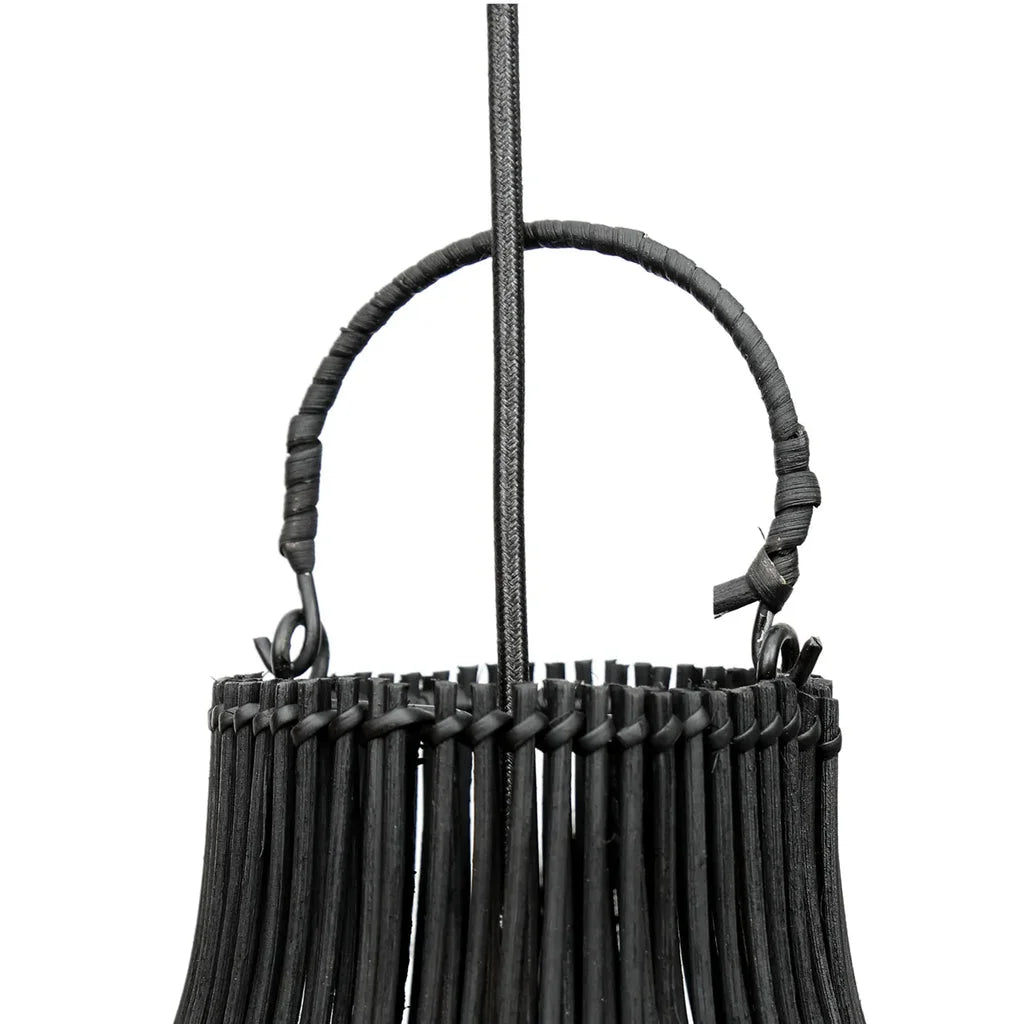 Luminaire suspendu noir en tissage, Le Pendentif P iege à Homard L