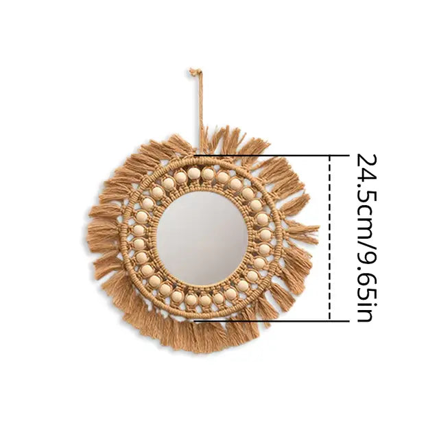 petit miroir macramé dimension