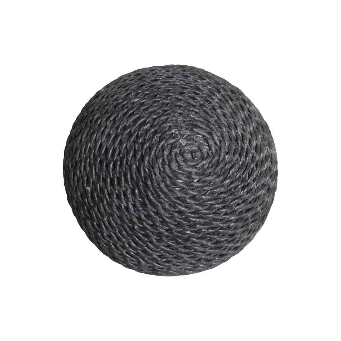 Poids de porte sphérique anthracite en corde tissée avec poignée jute