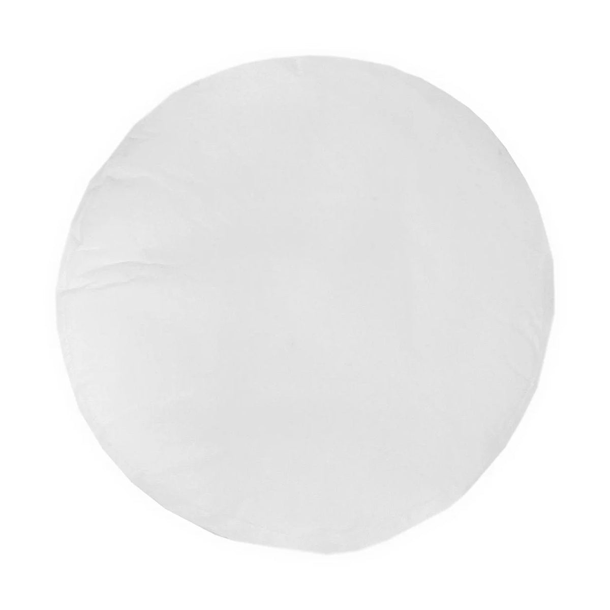 Pouf rond en tissu blanc – Intérieur moelleux – Ø60 cm