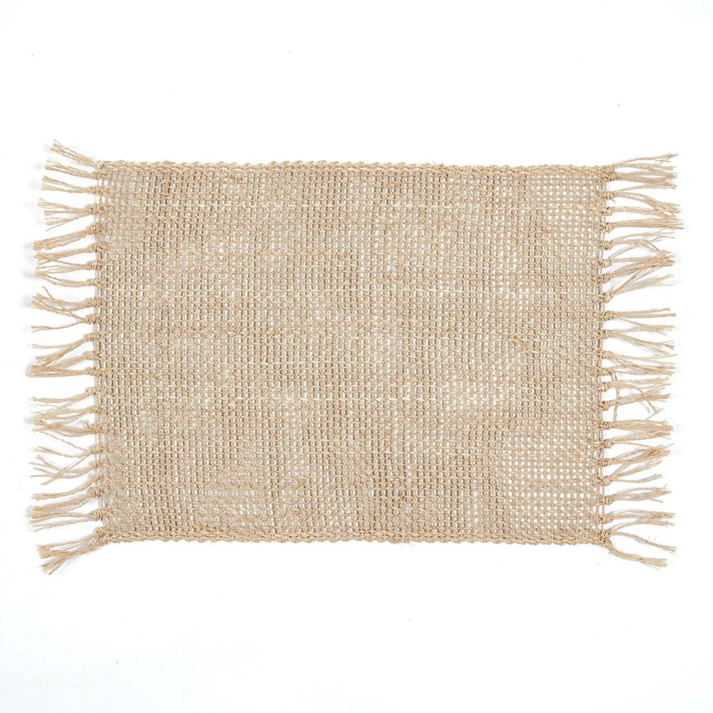 Set de table en jonc de mer naturel tressé 30x50 cm