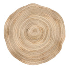 Chapeau en suspension oversize en jacinthe d’eau ondulée naturel, Ø85 cm