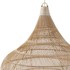 Suspension goutte XL en rotin naturel 110 cm