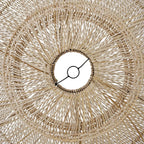 Suspension en rotin macaron naturel 110 cm artisanale
