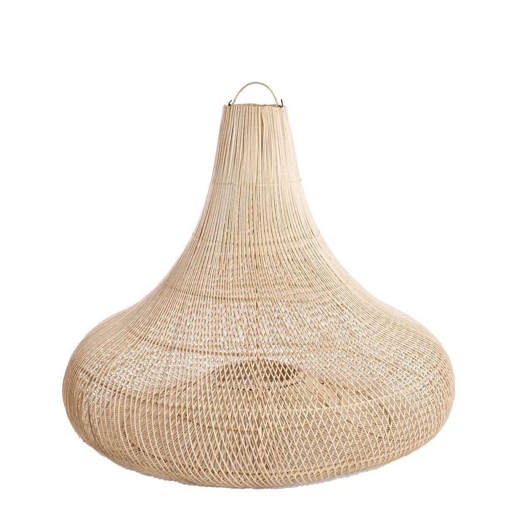 Suspension en rotin naturel forme cloche Ø75 cm