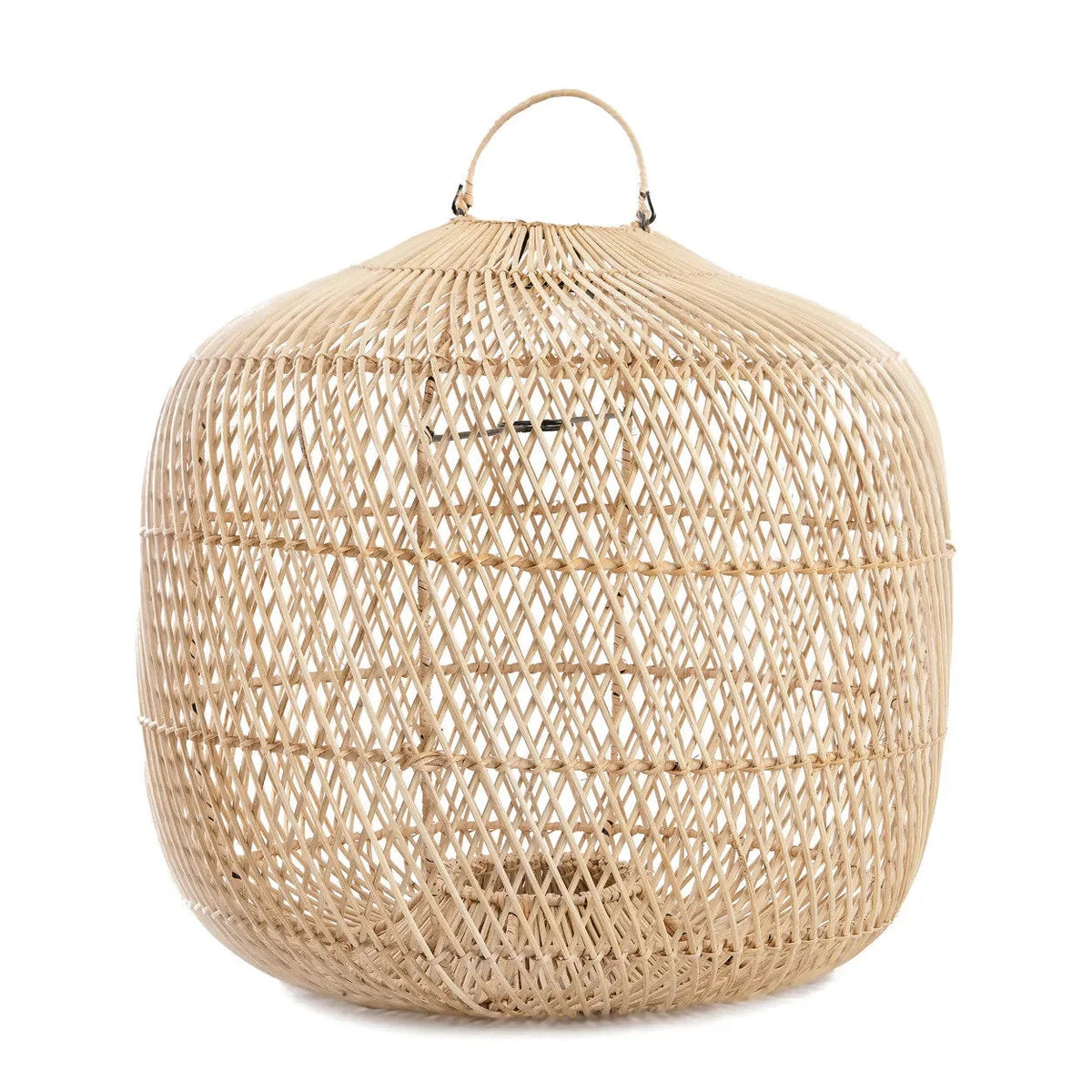 Suspension en rotin tressé naturel forme sphérique – Ø60 cm