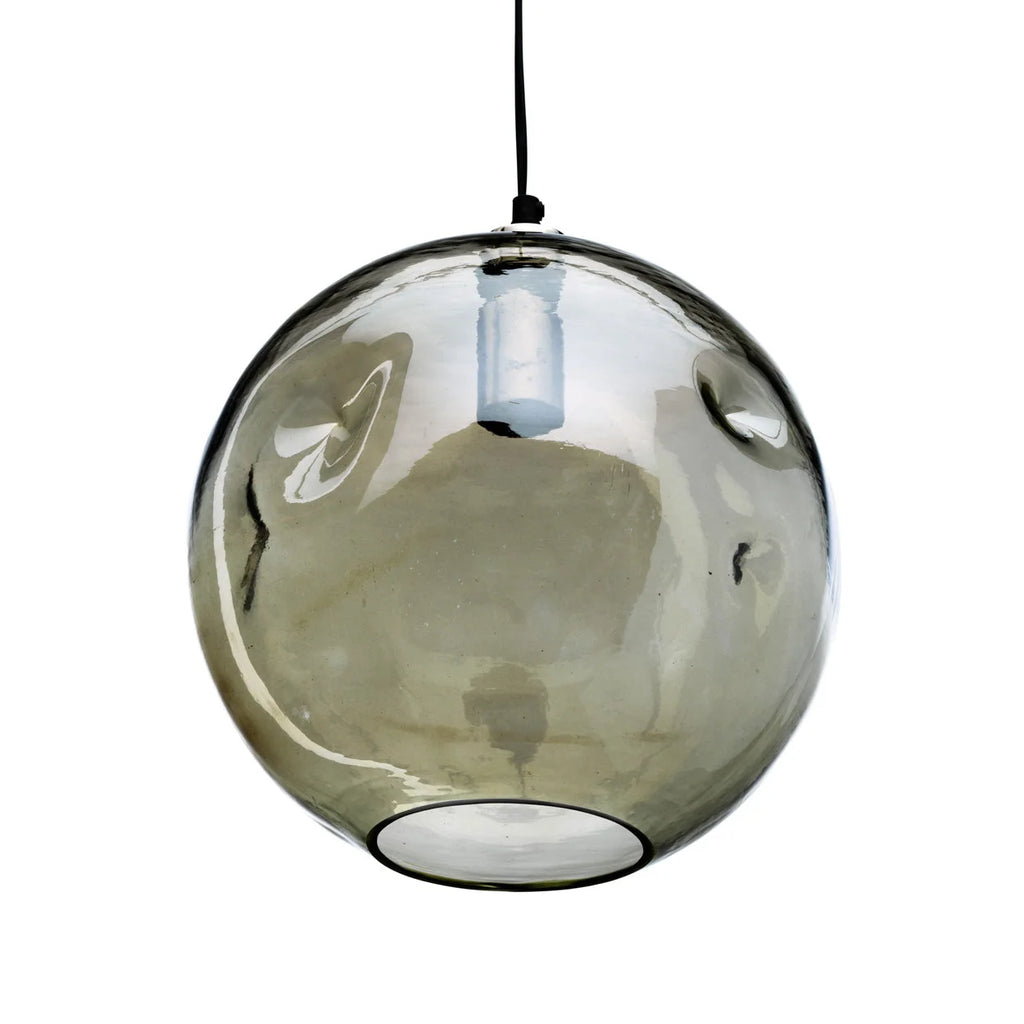 Suspension en verre soufflé vert pâle globe Ø29 cm élégante