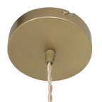 Rose de plafond ronde en or brossé avec câble en tissu torsadé pour Suspension en verre taillé