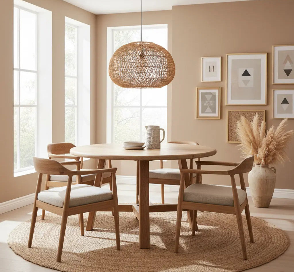 Table à manger bohème chic sans une maison style boho