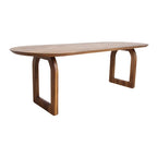Table à manger en bois de manguier brun 240x90 cm pieds ouverts
