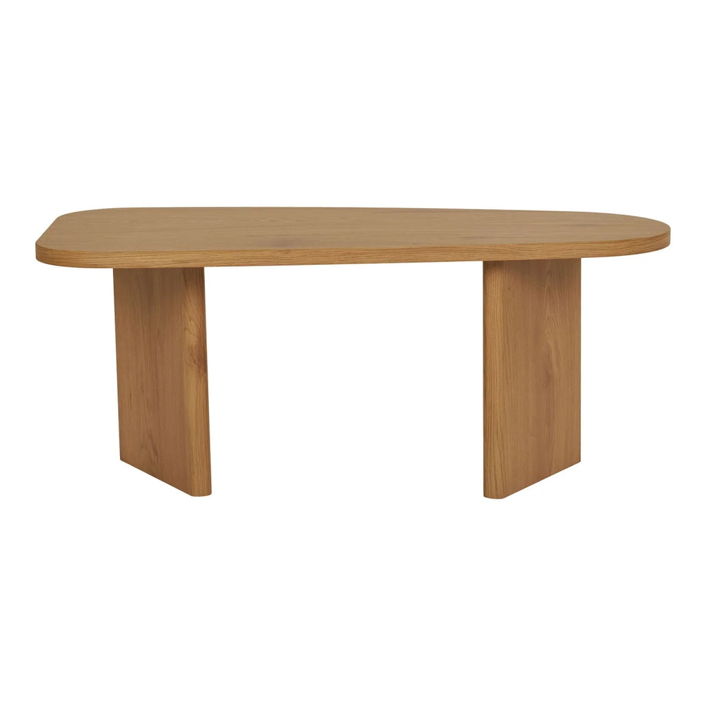 Table basse ovale en bois naturel 50x100 cm pour salon