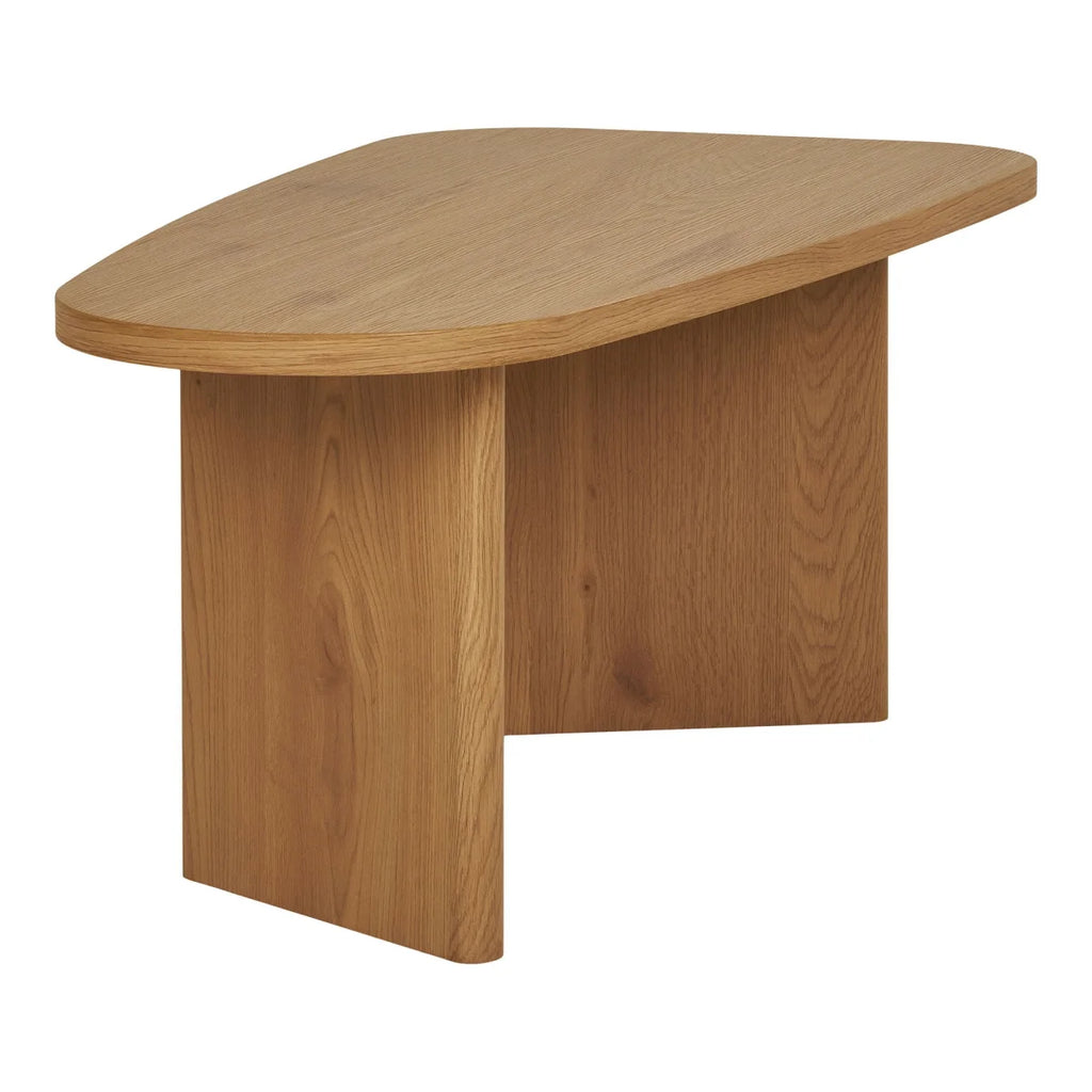 Table basse ovale en bois naturel moderne, 50x100 cm, pour salon