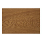Table basse ovale en bois chêne clair 50x100 cm
