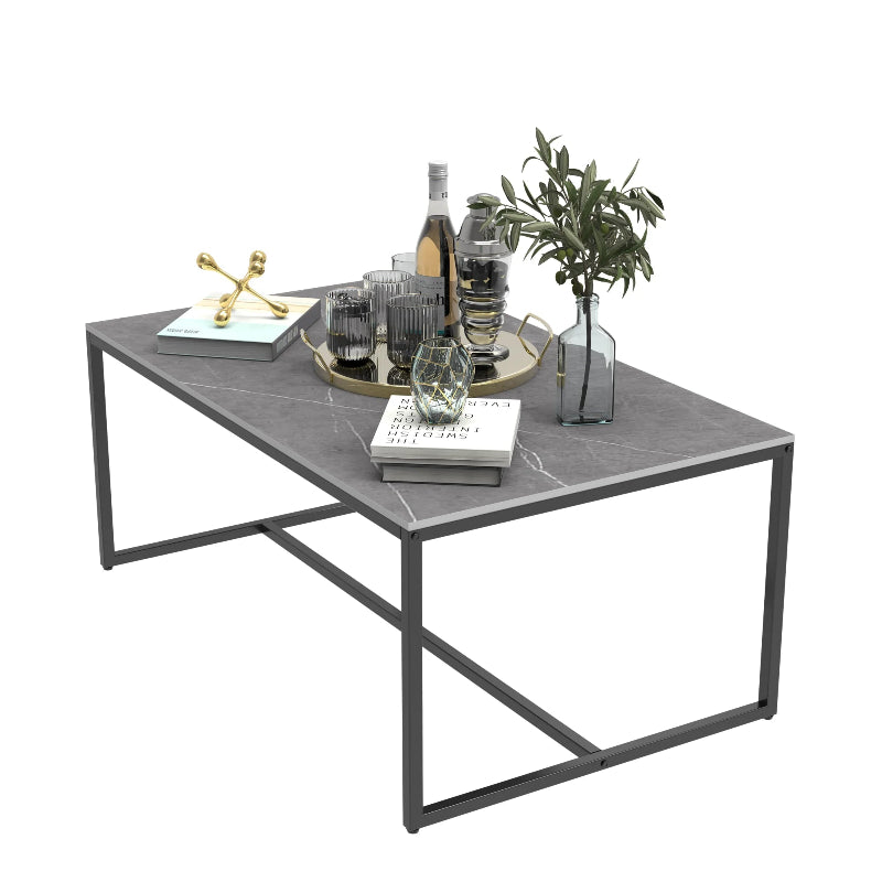 Table basse en pierre design rectangulaire