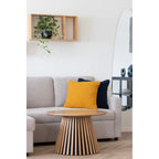 Table basse ronde en chêne naturel Ø70 cm pour salon