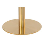 Pied central doré en métal pour table basse ronde en marbre blanc Ø70xH45 cm