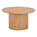 Table basse ronde en MDF chêne clair Ø80 cm