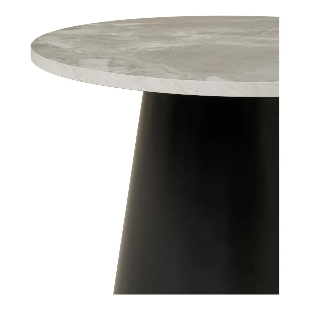 Table basse ronde en MDF imitation marbre gris ø60 cm