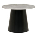 Table basse ronde moderne en MDF imitation marbre blanc ø60 cm
