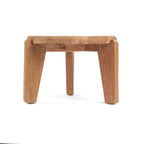 Table basse ronde en teck recyclé naturel – Ø50 cm