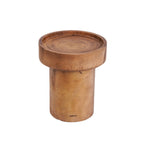 Table d’appoint cylindrique en bois de suar naturel, Ø40 cm