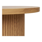Table d’appoint ronde en MDF naturel ø48x45 cm, chêne clair