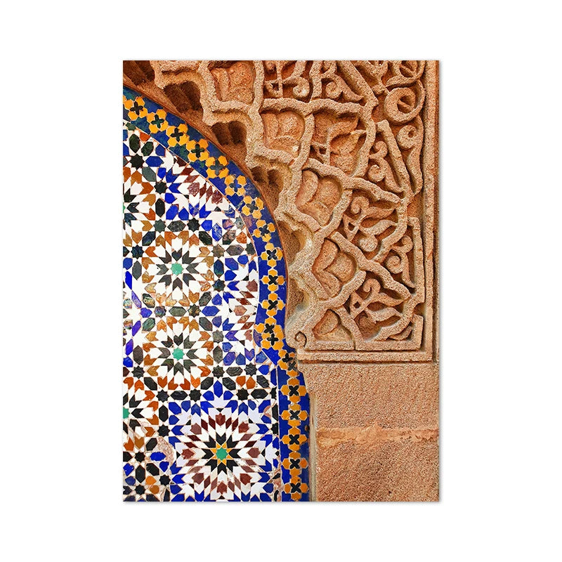 Tableau mosaïque et motif oriental