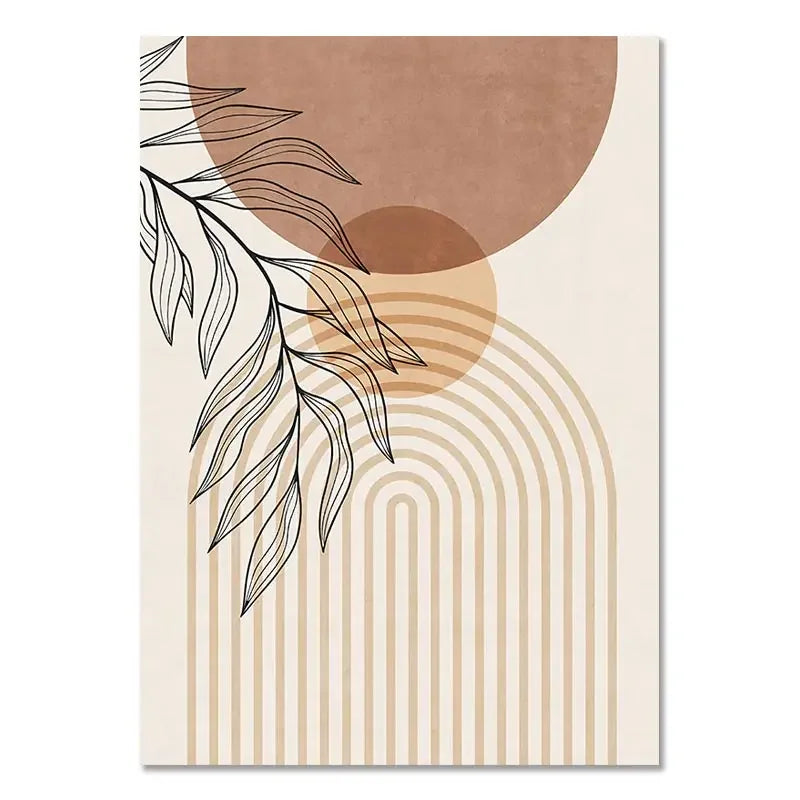 Tableau aux motifs abstraits et tons clairs variante 2