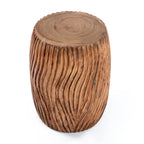 Tabouret en bois de suar sculpté 45 cm – usage intérieur/extérieur