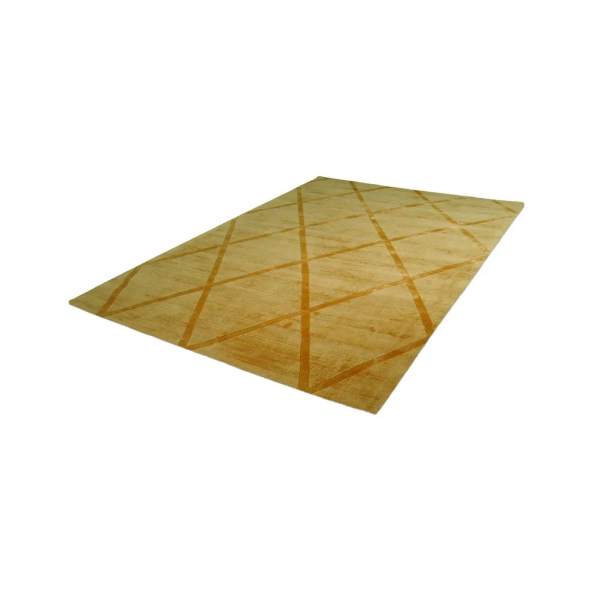 Tapis rectangulaire beige à motif losanges en relief 120x170 cm