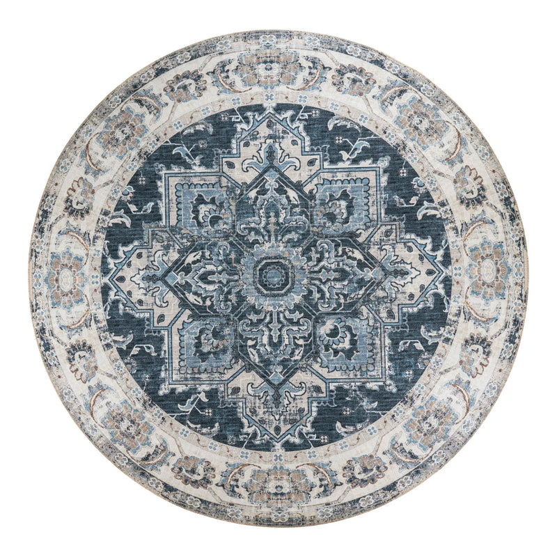 Tapis rond persans bleu Ø200 cm