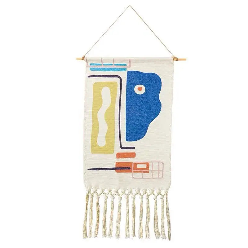 Tenture murale boho avec franges variante 19